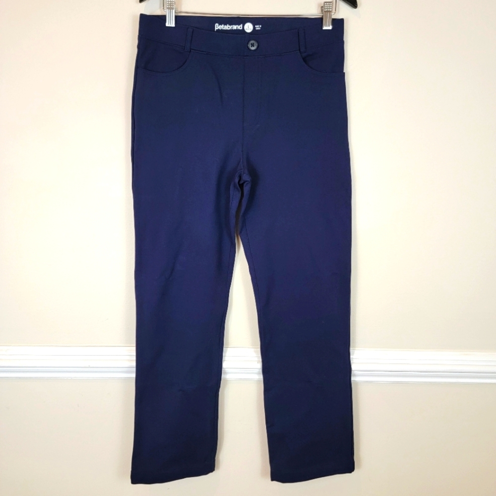 Betabrand Women's Deep Navy Blue Pants W1343-NV